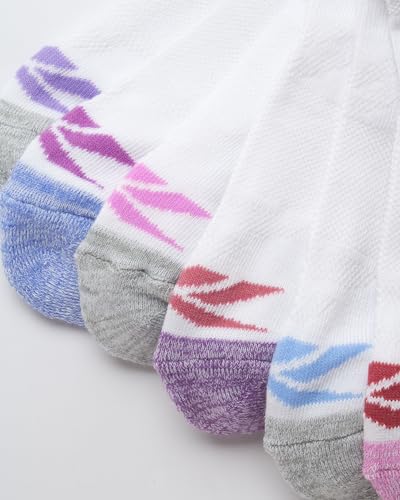 Reebok Womens Ankle Socks - 6 Pack Half Terry Performance Low Cut Athletic Socks for Women with Anti-Blister Heel Tab (4-10) 5