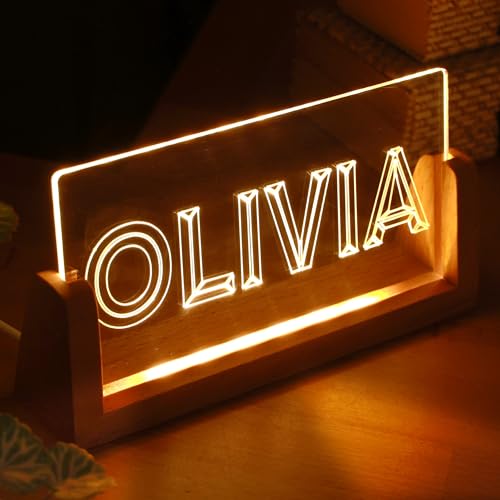 Lámpara de noche personalizada con nombre para niños miniatura 3