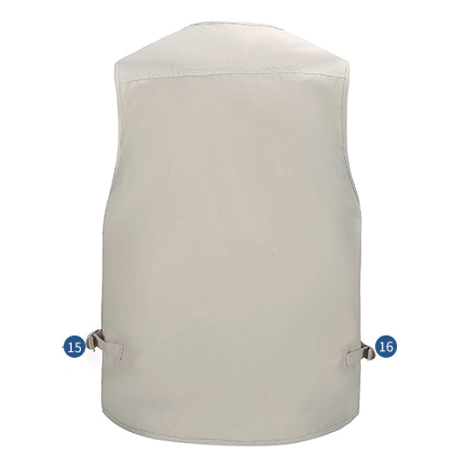 001-XL 001-XL Gilet de pêche en coton 16 poches