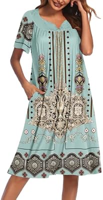 Ekouaer Women's House Dress with Pockets