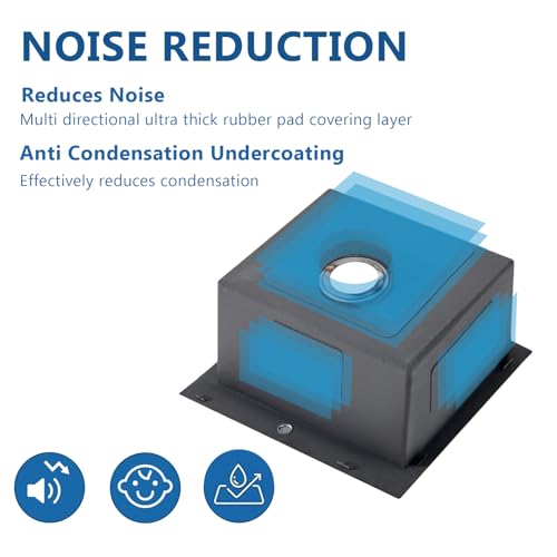 Image of 15 Inch Drop In Bar Sink, Gunmetal Black 15x17x9 Topmount Stainless Steel Single Bowl Wet Bar Prep RV Outdoor Small Kitchen Sinks 16 Guage with Drain