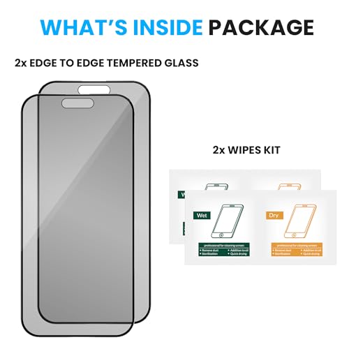 Image of FIRST MART Military-Grade Matte Anti-Glare Tempered Glass for iPhone 16 Pro and iPhone 17 (6.3 Inch) With Installation Kit | Edge to Edge Coverage |Anti Glare, Bubble-Free [2 Pack]