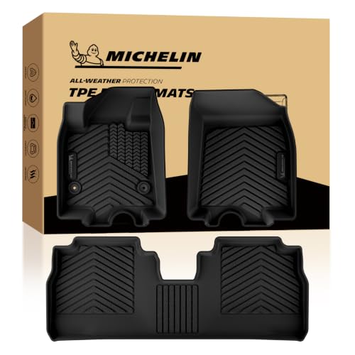 Image of Michelin Vehicle Mats for 2024-2026 Chevy Equinox EV | Not Fit Gas, All-Weather TPE Custom Fit Liner, Premier
