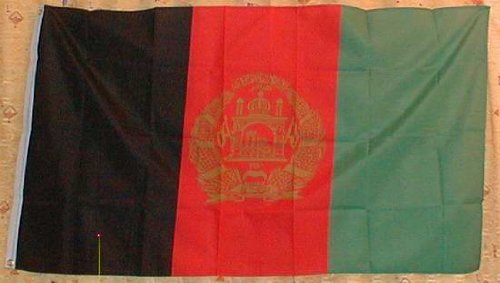 Buddel-Bini Flagge Fahne ca. 90x150 cm : Afghanistan (neu) Nationalflagge Nationalfahne