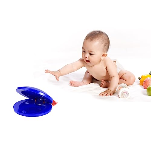 Ibasenice Kids Musical Toys Plastic Finger Castanets Kids Castanet Toy Orff Musical Instrument Hand Percussion Rhythm Toys Party Favors Supplies For Baby Early Education Dark Blue Toodler Toys #TOP2