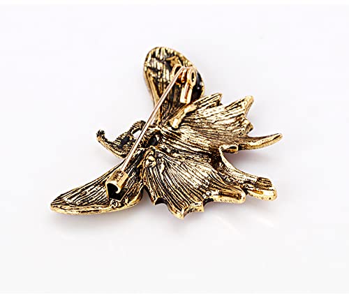 Dainty Fairy Butterfly Rhinestones Brooch Pin For Women Teen Girls Fashion Enamel Vintage Colorful Angel Wing Animal Lapel Pins Cute Dress Accessories Birthday Christmas Jewelry Gift #TOP4
