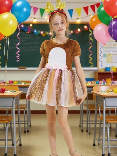 Disfraz para niña IKALI de ciervo 8-10 años miniatura 2