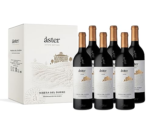 Áster - Vino Tinto Crianza De 2020 D.O. Ribera Del Duero 100 Tinta Del País Pack Estuche 6 Botellas 75 Cl Áster - Vino Tinto Crianza De 2020 D.O. Ribera Del Duero 100 Tinta Del País Pack Estuche 6 Botellas 75 Cl