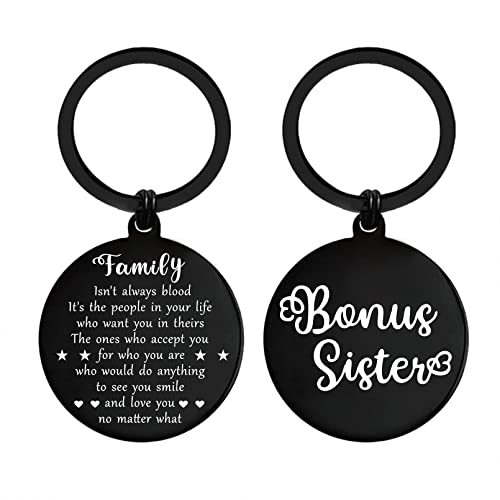 ENGZHI Sister In Law Gifts - Bonus Sister Keychain, Sister-In-Law