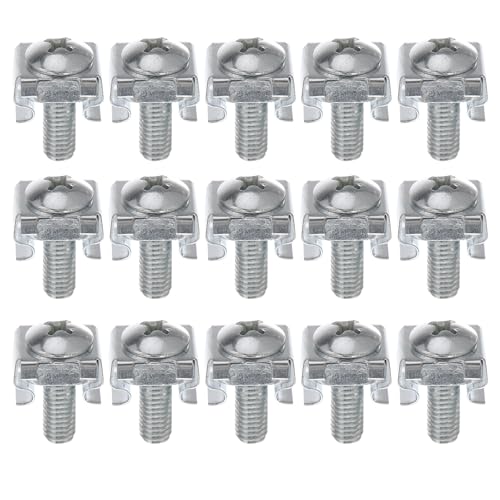Tornillos y tuercas clip TEHAUX de 100 piezas galvanizados para montaje en rack de servidor armario