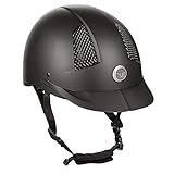 TuffRider Starter Horse Riding Helmet | Comfortable ABS SEI-Certified Protective Equestrian Head Gear - Black - L