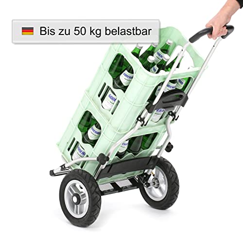 ANDERSEN Einkaufstrolley - Royal Shopper Basil Bloom gelb 50 L Freizeit, Handwagen, recycelt, wasserdicht, Aluminium, klappbar, luftbereiftes Kugellagerrad – Bild 8