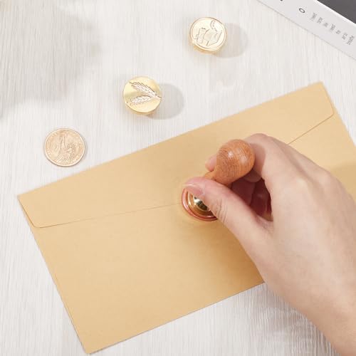 CRASPIRE 3 Styles Graduation Wax Seal Stamp Head Graduation Cap Books 25mm Removable Brass Head Set including 1Pcs Wooden Sealing Stamp Handle for Wedding Envelopes Invitations Gift Packing Wrap Decoration - Image 3