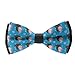 WUXEKZO Men's Boys Fashion Axolotls Hearts And Bubbles Teal Green Pre-Tied Bow Ties, Adjustable Neck Band Creative Bow Ties for Holiday Party, New Year, Suit