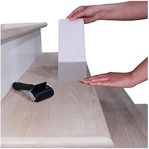 32”x4” Non-Slip Stair Treads Tape (15-Pack) - Clear Anti-Slip Indoor Strips Cover