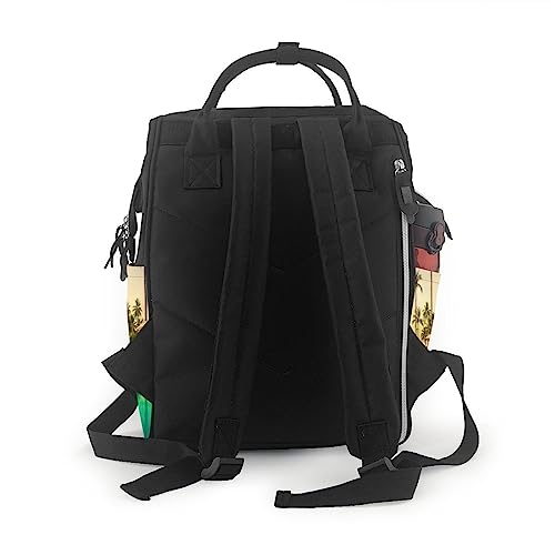 Sac à dos à langer multifonction grand volume noir et imperméable - 3