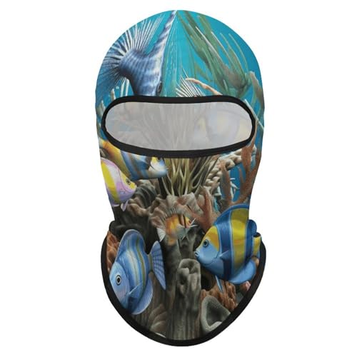 Máscara facial de pasamontaña con diseño 3D de pez para hombre y mujer, protección solar, transpirable, cubre todo el cabeza para senderismo, ciclismo, running y conducción miniatura 7