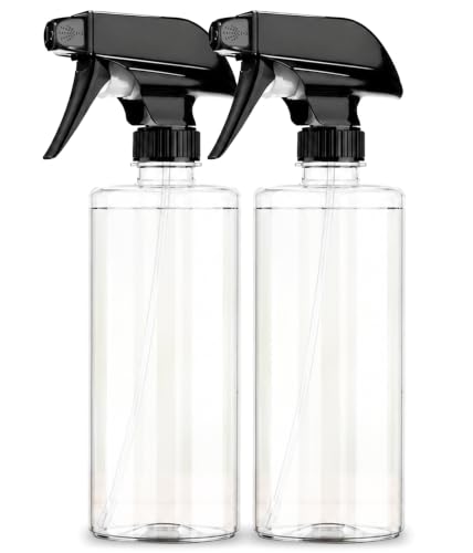 Image of LUMONY Pack of 2 - Spray Bottle 500 ML Transparent Clear Empty Water Spray Bottles,Water Liquid Sprayer Set for Face, Hair, Garden, Sanitizer, Perfume and More (Pack Of 2)