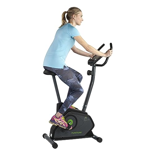 Tunturi Cardio Fit B30 Hometrainer, fietstrainer, fitnessfiets, hometrainer met lcd-scherm en tablethouder, zwart - Afbeelding 4