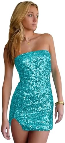 Sparkly Sequin Homecoming Dresses for Teens 2026 Lace Applique Sh...