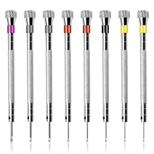 8 PCS Precision Jewelers Screwdriver Set 0.8-1.6mm Professional Watch Screwdriver Set for Watch Eyeglasses Jewelry Wor