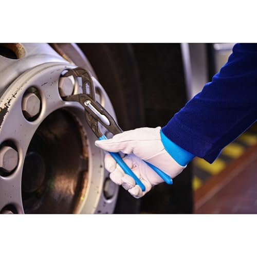 Hazet Guanti Da Lavoro In Vera Pelle (Pelle Di Capra Di Alta Qualità, Grande) 1987N-3, Azzurro, L (1 Paio) - 2