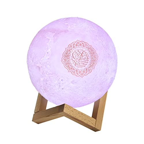 Lampe du Coran lune tactile pour apaiser le sommeil, veilleuse LED sans fil 7 couleurs Bluetooth