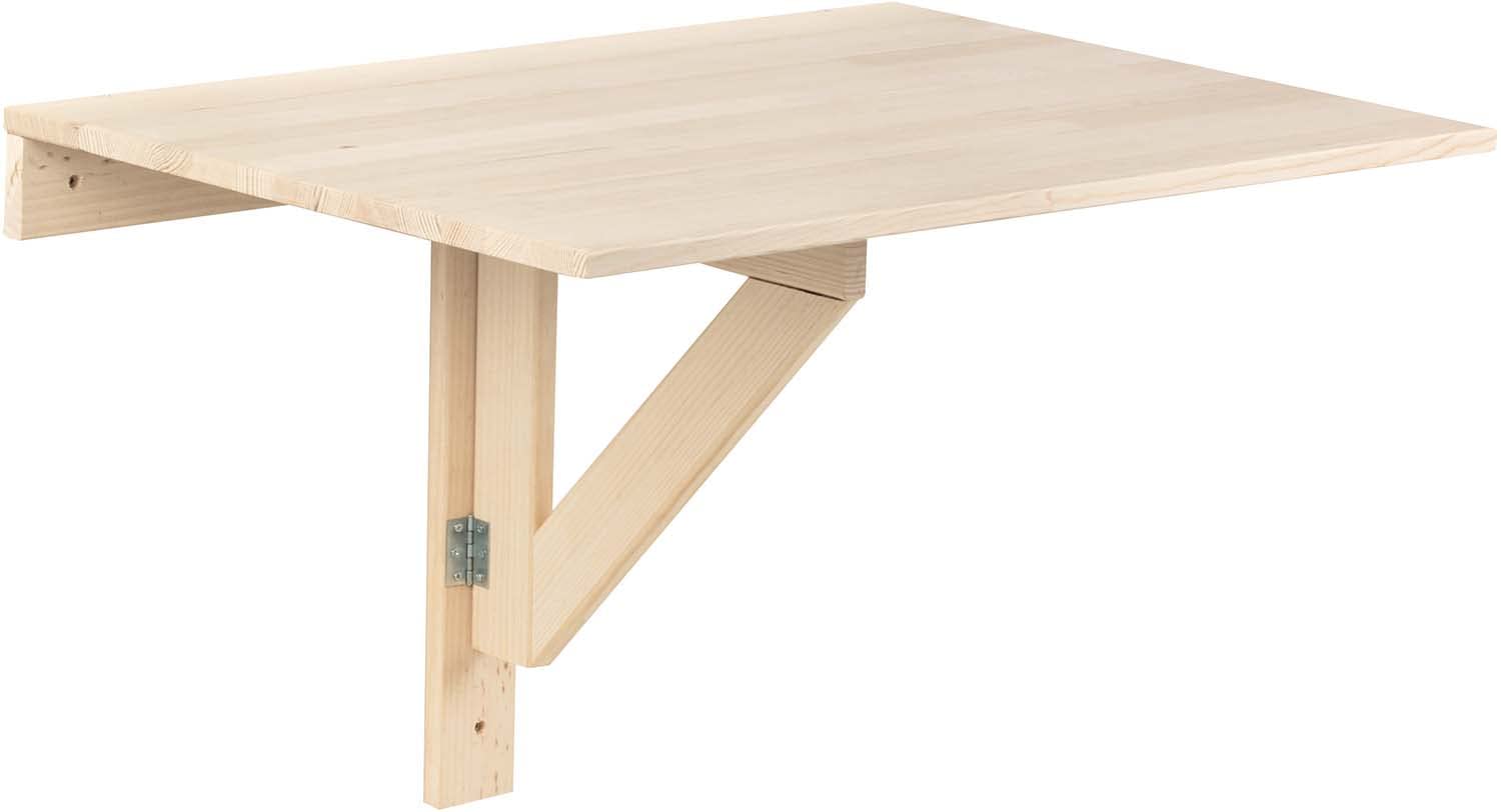 Astigarraga Mesa Plegable de Pared en Madera Maciza Pino, 79,5x59 cm