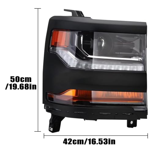 Feu antibrouillard Silverado 2018 haute finition noire avec clignotant et feux DRL LED - 6