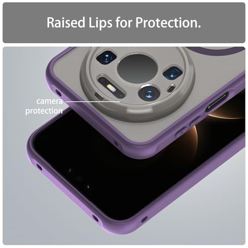Image of Compatible with Huawei Mate 80 Pro Max Case Cover,Compatible with MagSafe,Anti-Fall,Compatible with Huawei Mate 80 Pro Max 5G SGT-AL10 Cell Protective Phone Case Purple