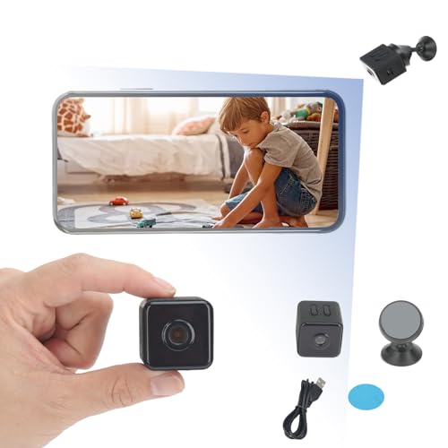 Lorugred Mini Spy Hidden Camera 1080P For Home Security 4K HD Wide Angle Wireless Indoor, WiFi Small Nanny Spy Cam Indoor Surveillance Cameras With APP Control/Motion Detection/Night Vision