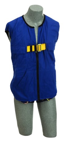 Image of 3M DBI-SALA Delta 1107416 Full Body Non-Reflective Workvest Harness, Back D-Ring, Tongue Buckle Leg Straps, Universal, Blue