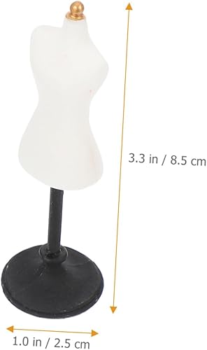 Miniatura 2 de EXCEART 2 piezas de mini maniquí para muñecas americanas para niñas, trajes para niñas, muebles en miniatura, perchas para muñecas de 18 pulgadas,