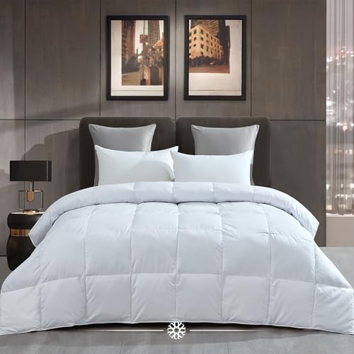 EASY SPEED Edredon Cama 150cm,100% Suave Microfibra Nordico Edredon 220x240 cm, Relleno 300 gr/m²,Otoño-Invierno, Adecuado para Hoteles,Dormitorios(Blanco)