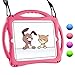 TopEsct Coque Enfant Antichoc pour iPad 2，iPad 3, iPad 4, Antichoc Étui de Protection Renforcé, Très Résistante en Silicone，Résistante avec Poignée de Transport(iPad 2/3/4, Rose)