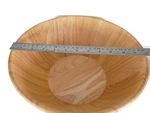 Salad Bowl Fruit Bowl Fruits Handmade Wooden Utensil Natural Rubber Serving Bowl 12 Inch