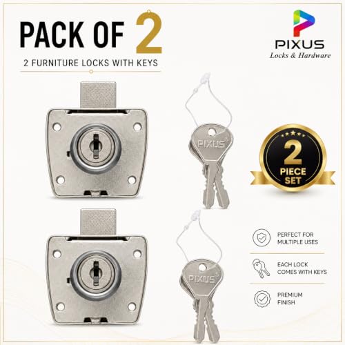 Image of Butterfly Multipurpose Lock for Cupboard |Chrome Finish (Set of 2)