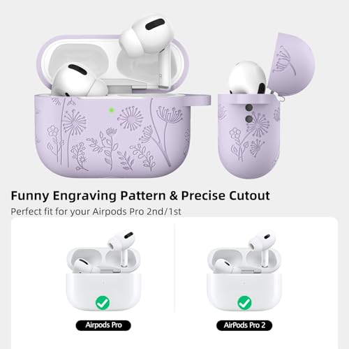 Lerobo for AirPods Pro 2 Case, Soft Silicone Cover with Keychain for Women by Lerobo - Used condition - Image 7