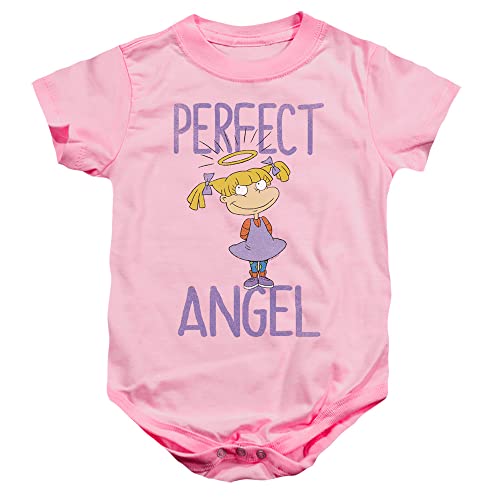 Popfunk Rugrats Angelica Perfect Angel Unisex Infant Snap Suit for Baby (Pink, 6 Months)