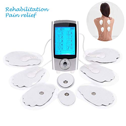 MINCHEDA Électrostimulateur Tens Anti-douleur, 8 Électrodes Soulagement des Douleur (10 modes)