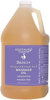 Soothing Touch Basics+ Grapeseed & Canola Seed Massage Oil, 1-Gallon
