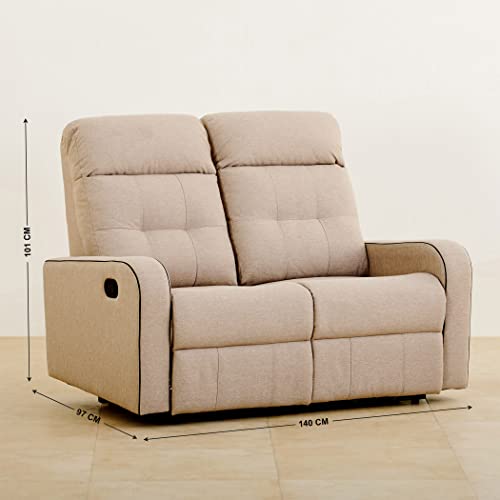 Image of Home Centre | Helios Toledo | Fabric | Solid Wood | Recliner Sets | Beige | Sofa Set 3+2 | 1 Year Warranty