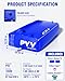 PYY Portable Water Bladder 87 Gallon for Truck Bed & Carrier Cart Water Bob Bathtub Emergency Water Bladder for Outdoor RV & Car Camping Water Storage Bladder with Spigots and Overflow Kit-Blue 330L