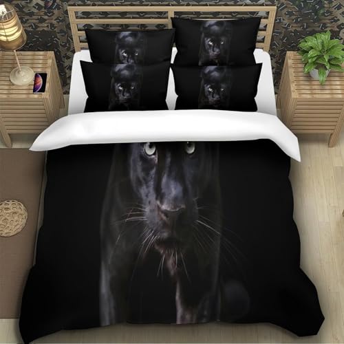Parure de lit panthère noire pour chambre d'enfant originale