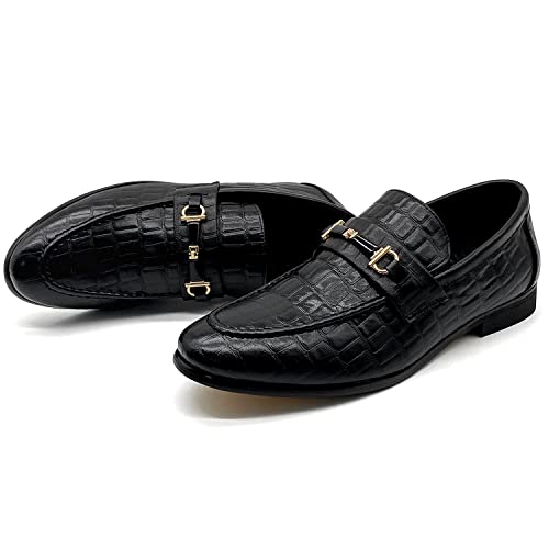 CMM Men's Leather Loafers Classic Luxury Loafer Slip on Dress Loafers for Wedding Work Office Business