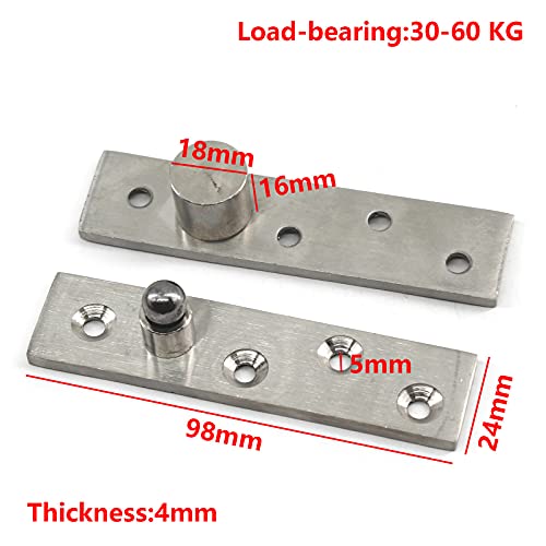 100mm Door Pivot Hinge Stainless Steel Up Down Shaft Hinge (2 Pieces) - Image 2