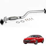 Razstdala One-Piece Exhaust Pipe-100% Match OEM, Stainless Steel Muffler Exhaust Flex Pipe Fit For 2000-2006 Hyundai Elantra 2.0L（High Grade）California Emissions,New Replacement With Accessories HE01F