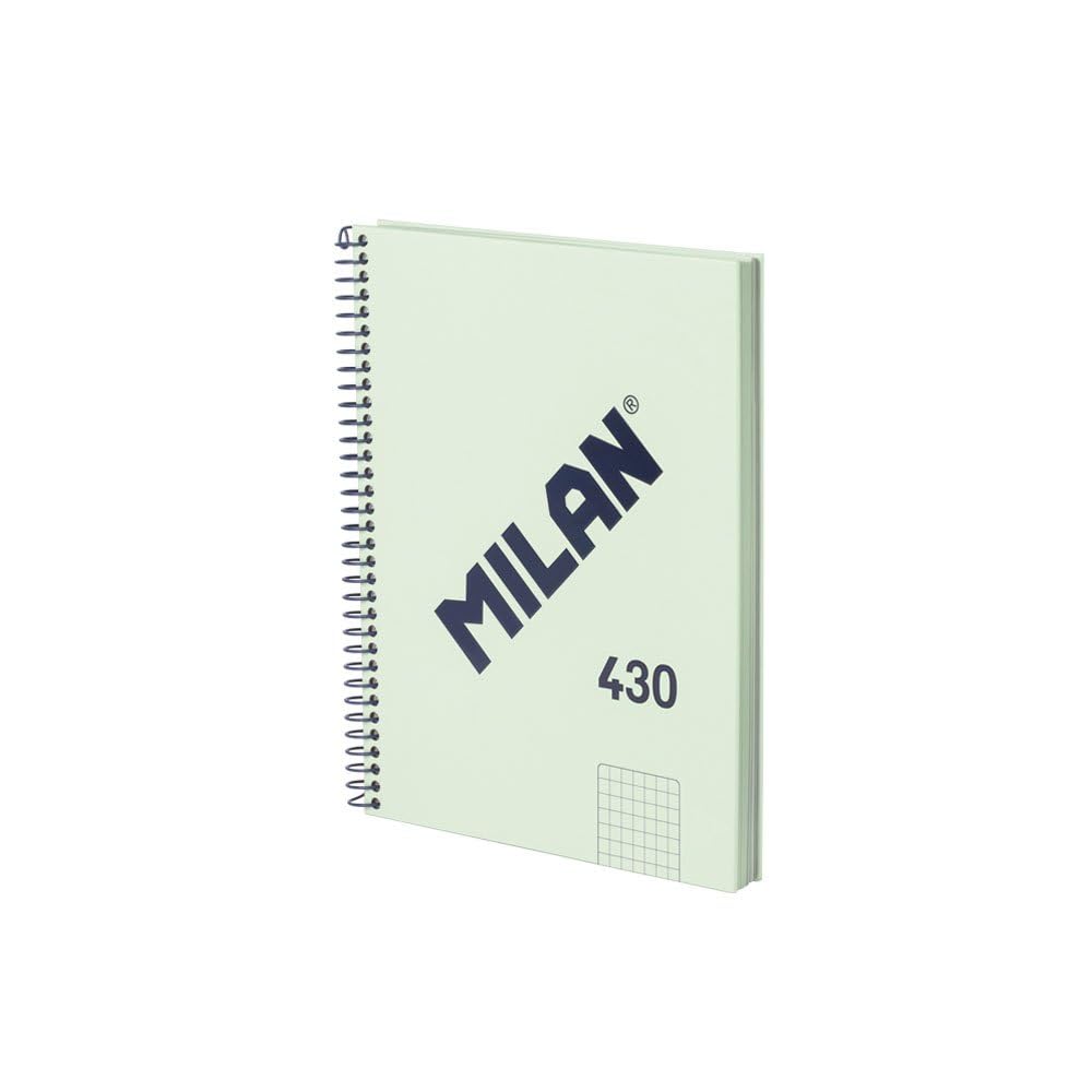 MILAN® A5 Hardcover Notebook 5x5mm Squared 80 Sheets 95gsm Collection 430 Green