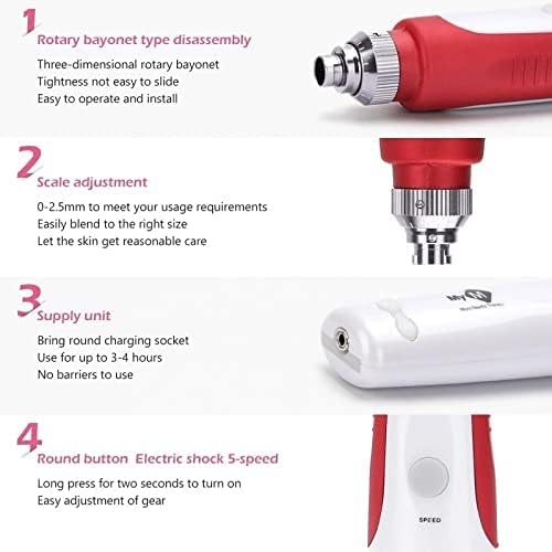 Image of Derma Pen with 2 Extra 12 Needles Cartridges Derma Pen | Mesopen for Anti Aging | Skin Facial Care | Skin Rejuvenation (N2-C WIRE)