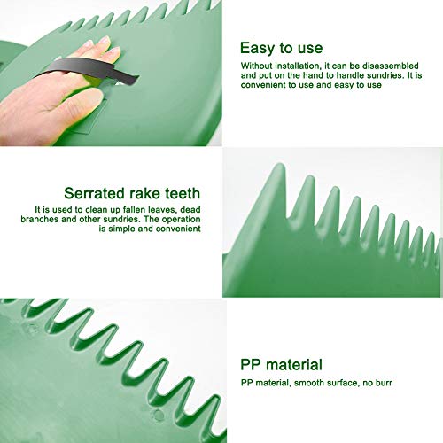 Rastrillos para hojas Bibabala tamaño grande verde miniatura 4